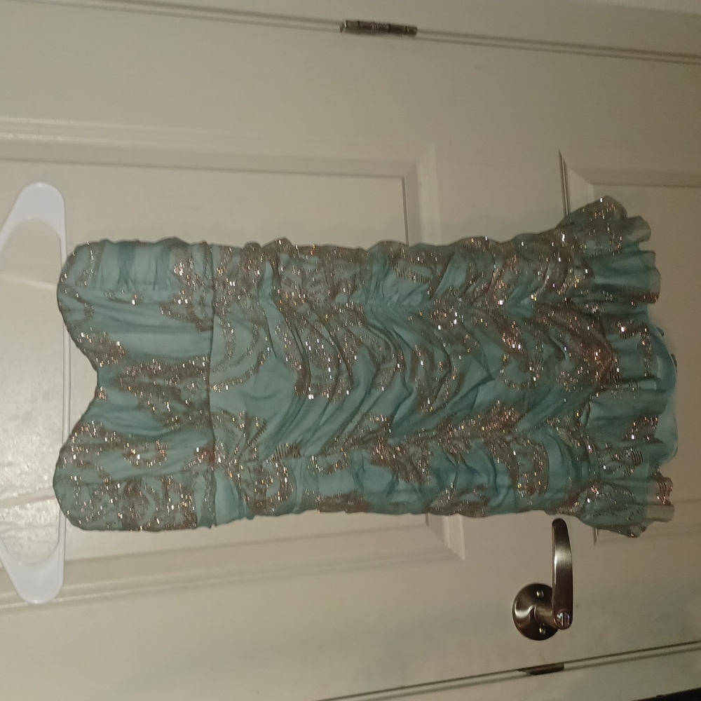 Glittery blue dress